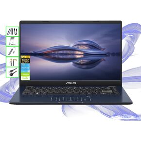 ASUS HP AI-Powered Laptop | 14" FHD Computer | 4GB RAM | 64GB SSD & 64GB Card & 128GB Portable SSD | Intel 4-Core CPU | Webcam | USB-C | Wi-Fi | Bluetooth | Copilot Ready | Windows 11 | LE Bundle