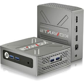 KG1 MINI PC Intel N4000 (حتى 2.6 جيجا هرتز) ، 8GB LPDDR4 RAM/128GB EMMC ، MINI Desktop Computer Display 4K Display ، WiFi 5 ، BT 5.0 ، و USB 3.0 (رمادي)