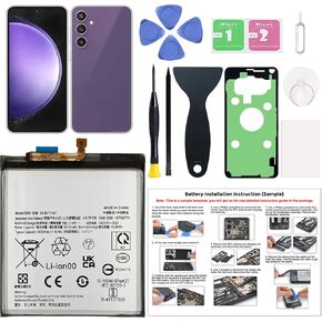 New Upgraded Battery for Galaxy S23 FE, EB-BS711ABY Battery Compatible with Galaxy S23 FE SM-S911U/U1/B/W/N Series, with Instruction & Tools