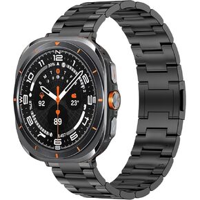 Luxury Titanium Band Compatible with Galaxy Watch Ultra Bands 47mm(2024) for Men Wmen, Adjustable Titanium Metal Strap with Magnetic Buckle Replacement for Samsung Galaxy Watch 7 Ultra 47 mm