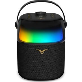 Bluetooth Speaker, Portable Wireless Speaker with 80W Loud Immersive Sound, TWS Pairing, IPX5 Waterproof, 360° RGB Light for Home Outdoor Beach Birthday Party, Support Aux-in/6.35mm/USB input/FM Radio