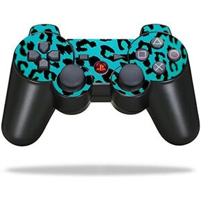 MightySkins Skin Compatible with Sony Playstation 3 PS3 Controller wrap Sticker Skins Teal Leopard