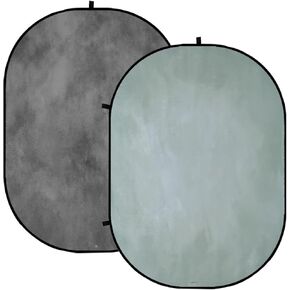Kate Collapsible Backdrop Grey/Darkcyan Portable Backdrops for Photography Pop Up Headshot Backdrop, 5x6.5ft