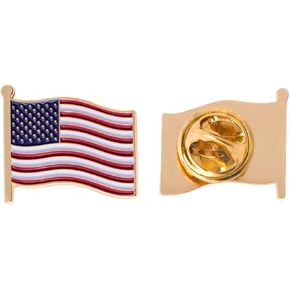 Desert Cactus United States of America Lapel Pin USA Country Flag Pin Metal Enamel Souvenir Hat Men Women Patriotic American (Waving Flag Lapel Pin Gold)
