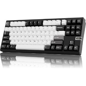 Chilkey ND TKL Aluminum Mechanical Keyboard, 87 Keys Tenkeyless Wireless Gaming Keyboard, Tri-Mode BT5.3/2.4GHz/USB-C PBT Keycaps Hot Swappable Custom Key Board for Windows Laptop Office PC