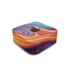 Carbon Fiber Skin Compatible with Apple Mac Mini M4 (2024) - Orange Pour - Premium 3M Vinyl Protective Wrap Decal Cover - Easy to Apply | Crafted in The USA by MightySkins