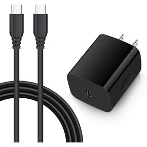 USB C Power Adapter for Samsung Galaxy A14 5G A13 5G S21 FE A03s A23 A53 5G A12 S22 S20 FE A42 Z Fold 4 Note 21,Pixel 7 Pro 6a 5XL 4,Pad Pro 12.9,Mini6,Air4,20W PD Box Charger+6FT C to C Charger Cable