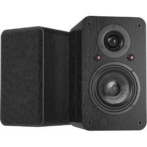 LONPOO Powered Bookshelf Speaker, Active Near Field Monitor with 4" Woofer and 1" Silk Domed Tweeter,100 Watts RMS with eARC, Optical, Coaxial, Wireless Bluetooth Streaming,Aux-in,Black
