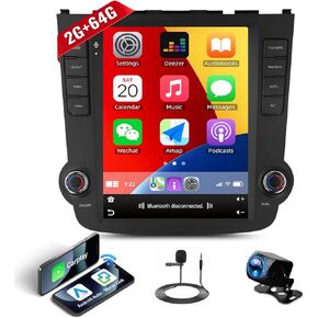 2G+64G Android 13 Car Stereo for Honda CRV 2007-2011 Upgrade Radio Wireless Apple CarPlay & Android Auto, 9.7 Inch Vertical Touch Screen GPS Navigation Mirror Link WiFi FM/RDS SWC+ Backp Camera Mic