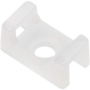 uxcell Cable Tie Base Saddle Type Mount Wire Holder Permanently Anchor To Wall Desk 13x7x6mm White 50pcs