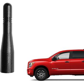 Titan Truck Short Antenna Fit for Nissan Titan 2004-2025 | Black 3 inches | Short Replacement Antenna | Optimized Radio Reception | Car Wash Safe | for Nissan Titan xd Radio Accessories
