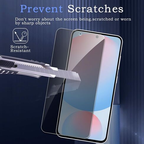 [2+2] Privacy Screen Protector for Samsung Galaxy S24 FE, 2* Anti-Spy Tempered Glass Film + 2* Camera Lens Protector, 3D Full Coverage, 9H Hardness, Upgrade Edge Protection, Easy Installation, Bubble Free in Kuwait