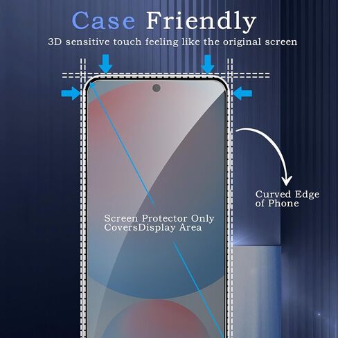 [2+2] Privacy Screen Protector for Samsung Galaxy S24 FE, 2* Anti-Spy Tempered Glass Film + 2* Camera Lens Protector, 3D Full Coverage, 9H Hardness, Upgrade Edge Protection, Easy Installation, Bubble Free in Kuwait