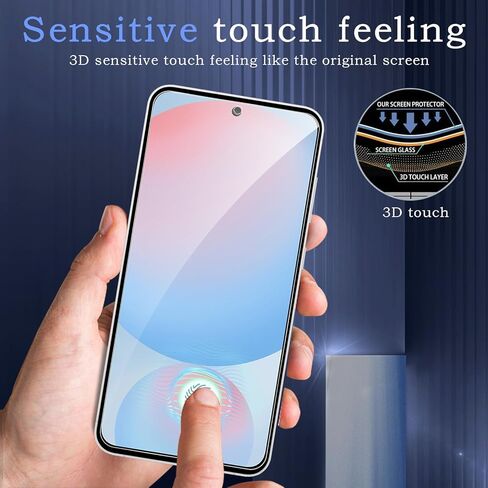 [2+2] Privacy Screen Protector for Samsung Galaxy S24 FE, 2* Anti-Spy Tempered Glass Film + 2* Camera Lens Protector, 3D Full Coverage, 9H Hardness, Upgrade Edge Protection, Easy Installation, Bubble Free in Kuwait