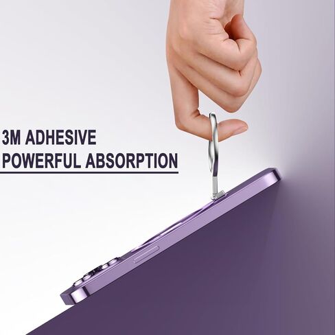 حامل حلقة الهاتف لخاتم Magsafe - فائق الرقيق (0.3 مم) للملصقات Magsafe و Coell Phone Ring Finger Kickstand متوافق مع إكسسوارات iPhone Samsung - Silver in Kuwait