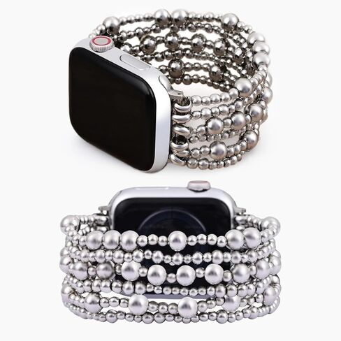 Cape Diablo Compatible With Apple Watch Band for Women - Handmade Gemstone Strap - 49mm 46mm 45mm 44mm 42mm 41mm 40mm 38mm Apple Faces Small - Fits 5.75-6.25 inch wrists, Large - Fits 6.5-7.0 inch wrists in Kuwait
