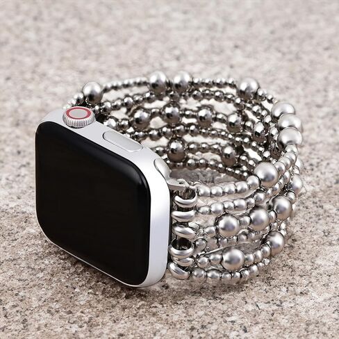 Cape Diablo Compatible With Apple Watch Band for Women - Handmade Gemstone Strap - 49mm 46mm 45mm 44mm 42mm 41mm 40mm 38mm Apple Faces Small - Fits 5.75-6.25 inch wrists, Large - Fits 6.5-7.0 inch wrists in Kuwait