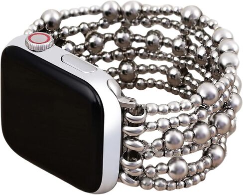 Cape Diablo Compatible With Apple Watch Band for Women - Handmade Gemstone Strap - 49mm 46mm 45mm 44mm 42mm 41mm 40mm 38mm Apple Faces Small - Fits 5.75-6.25 inch wrists, Large - Fits 6.5-7.0 inch wrists in Kuwait