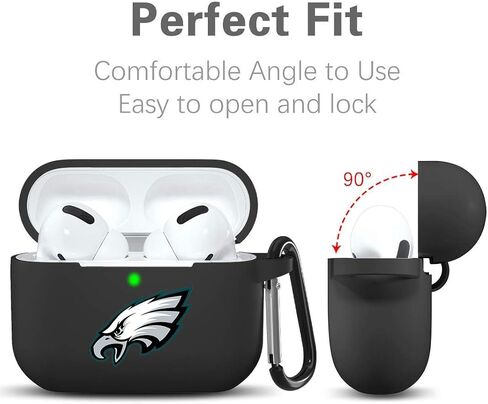 for Eagles Soft Silicone Protective Case Cover with Keychain for Airpods Pro Charging Case. in Saudi Arabia