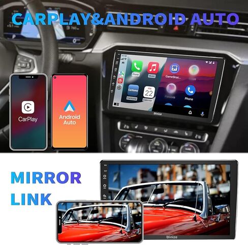 10 بوصة Android 13 Double Din Car Stereo Radio و Car Head وحدة تعمل باللمس تدعم الشاشة اللاسلكية Carplay و Android Auto/GPS Camerigation/SWC/Backup Camera/Bluetooth FM in Kuwait