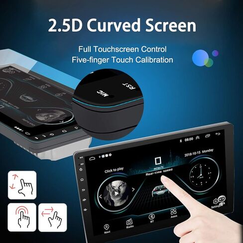 10 بوصة Android 13 Double Din Car Stereo Radio و Car Head وحدة تعمل باللمس تدعم الشاشة اللاسلكية Carplay و Android Auto/GPS Camerigation/SWC/Backup Camera/Bluetooth FM in Kuwait