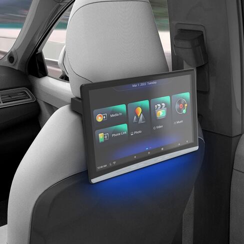 13.3 بوصة 4K Android 11 مشغل فيديو Dual Dual Car مسند للسيارة ، 2G+32G تلفزيون السيارة الخلفية مع WIFI 2.4G/5G ، ودعم شاشة مسند السيارة رابط الاتصال اللاسلكي ، HDMI في+OUT/Bluetooth/FM/USB in Saudi Arabia
