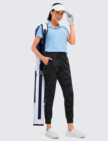 CRZ YOGA 4-Way Stretch Golf Joggers for Women, 27" Casual Travel Workout Pants, Lounge Athletic Sweatpants with Pockets in Saudi Arabia