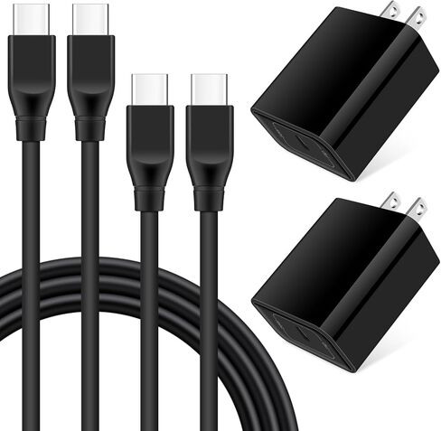 Type C Charger Adaptive Super Fast Charger لـ Samsung Galaxy S25/S24 Fe/S23 Ultra/S22/A16/A35/A25/A15/A54/A14/A13/A53/A23/S21/Z مربع شاحن الحائط 6 أقدام و Charroid Charger Cable in Kuwait