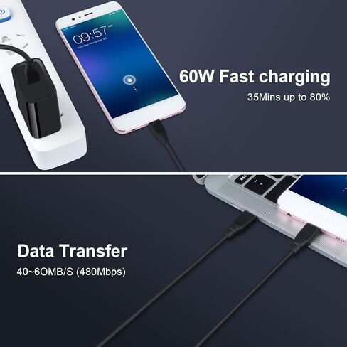 Type C Charger Adaptive Super Fast Charger لـ Samsung Galaxy S25/S24 Fe/S23 Ultra/S22/A16/A35/A25/A15/A54/A14/A13/A53/A23/S21/Z مربع شاحن الحائط 6 أقدام و Charroid Charger Cable in Kuwait