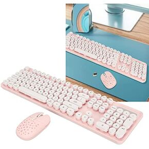 2.4G Wireless Keyboard and Mouse Combo Retro Round Keycaps High Performance Mouse Adjustable DPI Wireless Connection for Office and Study (Board), Genericrh3gc7yg19-12