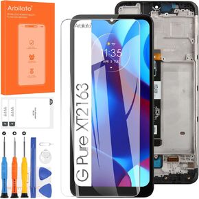 Screen for Motorola Moto G Pure Screen Replacement for Moto XT2163 LCD Screen XT-2163-4,XT2163-4,XT2163DL Touch Display Digitizer Assembly Repair Parts（Black with Frame）