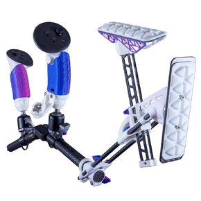VRX-15 VR Gunstock Magnetic Rifle Stock Pistol Adapter Sword Stock for Quest 3 Quest 2 Quest Pro Dual-Color (Quest 3, Blue-Purple)
