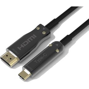 Pacroban Fiber Optic USB Type-C to HDMI Cable - 4K 60Hz, Thunderbolt 3 Compatible, Long (25 feet)