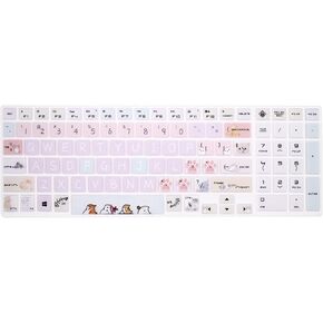 Silicone Keyboard Cover Skin for HP OMEN 15-DC 15.6", for HP 15-dc0010nr 15-dc0020nr 15-dc0030nr 15-dc0051nr dc0052nr 15-dc0086nr 15-dc0087nr 15-dc0096nr Laptop,Little Cat