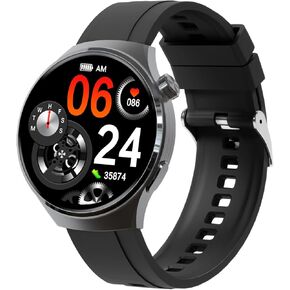 Tinwoo Smart Watch for Men One Click Bluetooth Call 1.39" HD 300+ Watch Faces IP68 Waterproof SpO2 Heart Rate Sleep AI Voice Monitor Activity Fitness Tracker Smartwatches for Android iOS (Space Gray)
