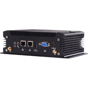 Industrial Mini PC Windows 10 pro, Core i7 4578U, 8GB DDR3L RAM 256GB mSATA SSD, HD-MI, VGA, 2* RS232 COM, 2* RJ45 LAN, USB3.0, Mini PCI E, Wifi, BT, SIM Slot, Fanless Small Computer, WES/Linux
