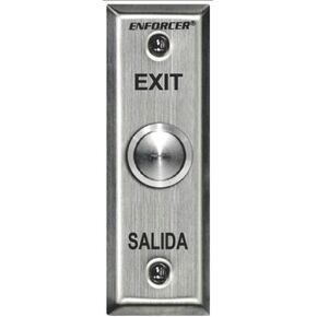 Seco-Larm SD-7104SGEX1Q Enforcer Vandal-Resistant RTE Slimline Wall Plate, Equipped with NO/NC (DPST) Switch, Switch Contact Rating 50A@24VAC, "EXIT" and "SALIDA" Silk-screened On Plate