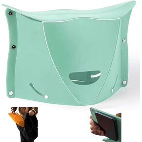 Foldable Portable Outdoor Stool, Thickness of 0.5 in, Quick Opens for Camping Hiking Picnic Fishing Subway, Lightweight Mini Folding Travel Potty Stool, Footrest for Air Travel Red