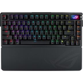 ROG Azoth Extreme 75% Custom Gaming Keyboard, Aluminum Chassis, Carbon Fiber Positioning Plate, Adjustable Gasket Mount, 3 Layer Dampening, Color OLED Touchscreen, ROG NX Storm Switches, PBT Keycaps