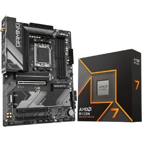 Micro Center AMD Ryzen 7 9700X CPU Processor Bundle with GIGABYTE B650 Gaming X AX V2 Motherboard