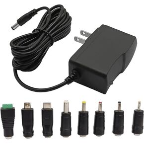 5 Volt 2Amp Power Supply Adapter AC 100V-240V to DC 5V/2A 2000mA 1A 0.5A Replacement 10ft DC Extension Power Cord USB Type C for DC5v led Lights Security Camera Baby Monitor Scanner TV Box Raspberry
