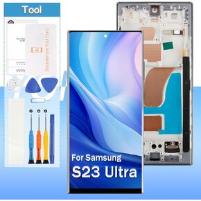 [for US Version] Screen Replacement for Samsung Galaxy S23 Ultra (Incell) SM-S918U S918A S918W LCD Display Touch Digitizer Assembly(Green,Not Fingerprint)