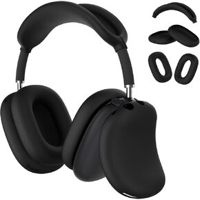 Vanjua Case Cover for AirPods Max Headphones,【3 in 1】 Anti-Scratch Soft Silicone Ear Cups Cover/Ear Cups Covers/Headband Case Protector Accessories for Apple AirPods Max (2024/2020) (Starlight)