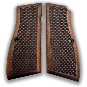 ZibGrips Classical Series Browning Hi Power Wood Grips, Browning Hi-Power Wood Grip, HP 14 Grips, Browning hi Power Cachas - Empuñadura, Pistol Grip, Veteran Gift (Classic Chestnut)