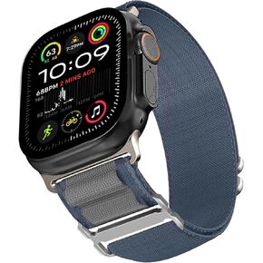 Alpine Loop Sport Band - Compatible with Apple Watch Ultra 2 / Ultra Band 49mm 46mm 45mm 44mm Men Women, Breathable Nylon Strap Adjustable with G-Hook Strap for iWatch Ultra SE Series 10/9/8/7/6/5/4