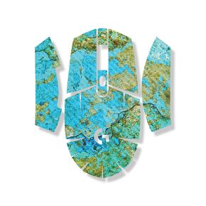 Carbon Fiber Mouse Skin Compatible with Logitech G305 Lightspeed - Teal Marble - Premium 3M Vinyl Protective Wrap Decal Cover - Easy to Apply | Crafted in The USA by MightySkins