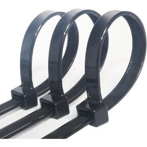 24 inch zip ties heavy duty outdoor use 100 pcs long zip ties black cable ties wraps large plastic tie uv resistant 120 lbs Tensile Strength