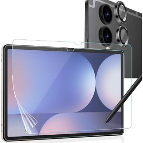 2+2 Pack for Samsung Galaxy Tab S10 Ultra/Tab S9 Ultra Screen Protector and Camera Lens Protector, Anti-Glare, Matte PET Film for Drawing.