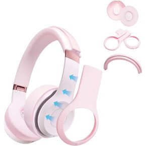 【3 in 1】 Solo 4 Silicone Case Cover,Anti-Scratch Headband Cover/Ear Pad Cover/Shell Cover for Beats Solo 4 Headphone,Solo4 Soft Silicone Protector Accessories(Pink)