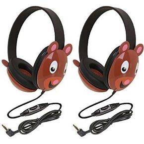 Califone 2810-BE Listening First Stereo Headphone, Bear Motif - Pack of 2